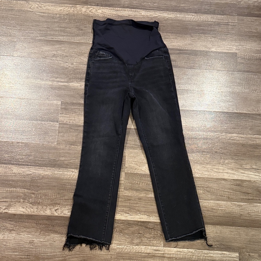 Pinkblush Black Maternity Straight-Leg Jeans